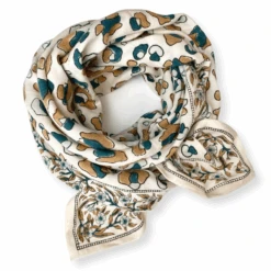 APACHES FOULARD LATIKA 100X100CM "GRAOU" JUNGLE