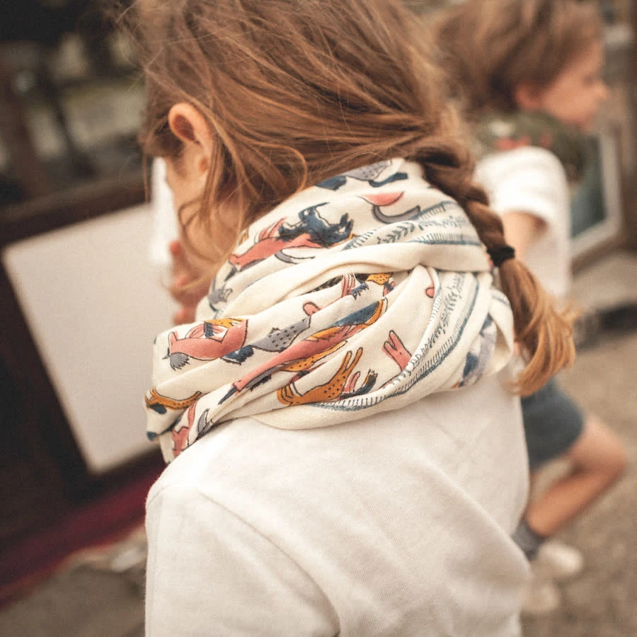 APACHES FOULARD LATIKA 100X100CM "LICORNE" SAHARA 5 APACHES FOULARD LATIKA 100X100CM "LICORNE" SAHARA – Image 5