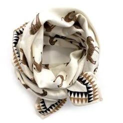 APACHES FOULARD LATIKA 100X100CM "ZÈBRE" CRÈME