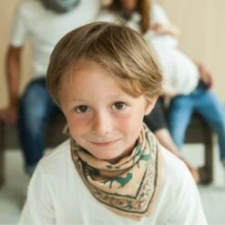 APACHES FOULARD MANIKA 50X50CM "BENGALE" CAPUCCINO -Bébé Produits Vente apaches foulard manika 50x50cm bengale capuccino 6