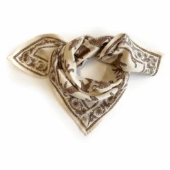 APACHES FOULARD MANIKA 50X50CM "BENGALE" LATTE