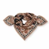 APACHES FOULARD MANIKA 50X50CM "COEUR" PRALINE