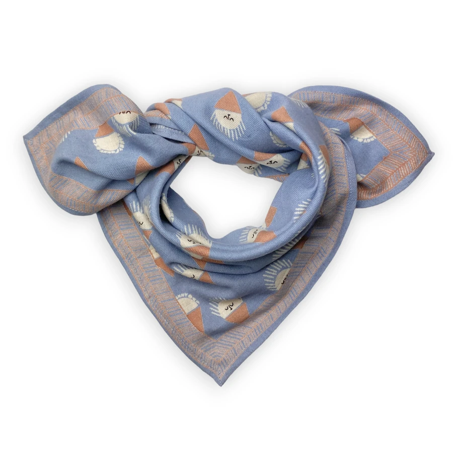 APACHES FOULARD MANIKA 50X50CM "SORBET" DENIM 1 APACHES FOULARD MANIKA 50X50CM "SORBET" DENIM