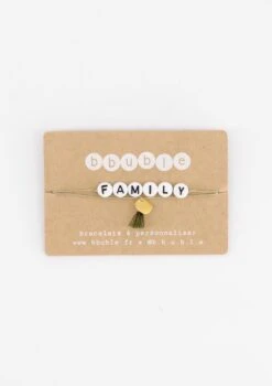 BBUBLE BRACELET FEMME - FAMILY - MÉDAILLON DORÉ