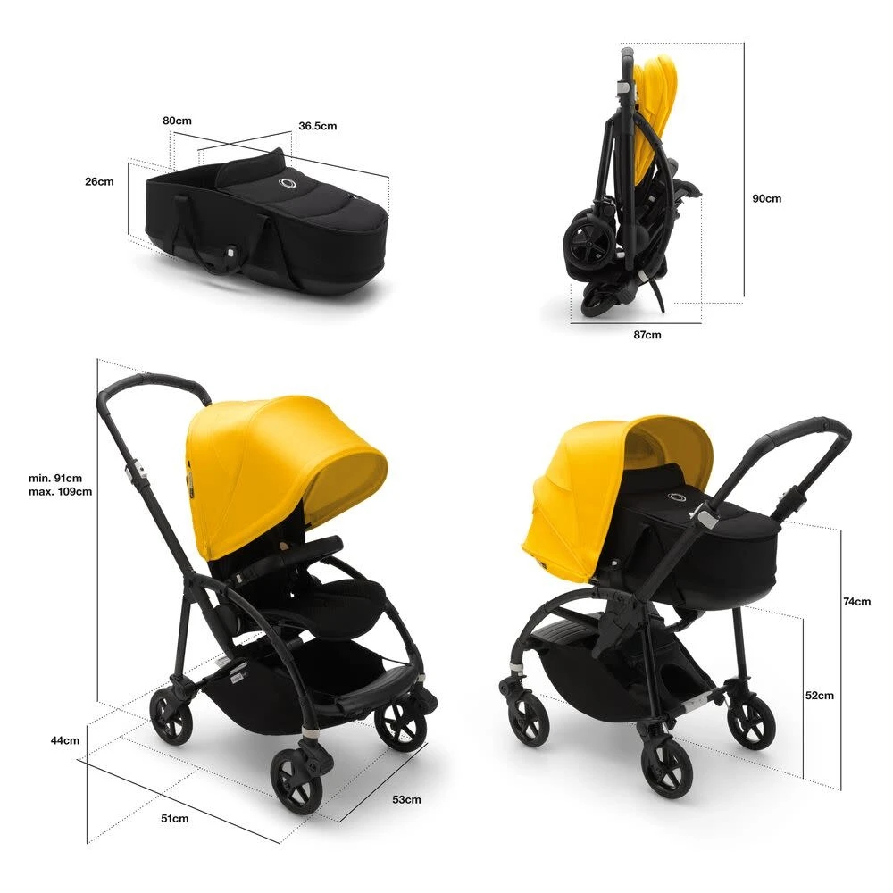 BUGABOO BEE 6 COMPLETE NOIR/NOIR - JAUNE CITRON 5 BUGABOO BEE 6 COMPLETE NOIR/NOIR - JAUNE CITRON – Image 5