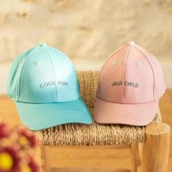 CHAMAYE CASQUETTE ENFANT "WILD CHILD" ROSE PECHE -Bébé Produits Vente chamaye casquette enfant wild child rose peche 3