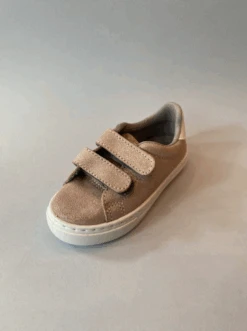 CIENTA BASKETS CUIR VELCRO - GLITTER ROSE