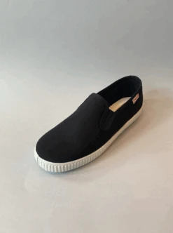 CIENTA CHAUSSURES EN TOILE DOUBLE ÉLASTIQUE - NOIR