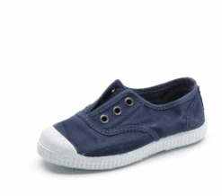 CIENTA CHAUSSURES EN TOILE ELASTIQUÉE DELAVE BLEU MARINE