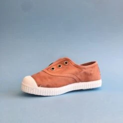 CIENTA CHAUSSURES EN TOILE ELASTIQUÉE TERRACOTTA DÉLAVÉ