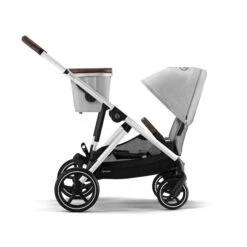 CYBEX CYBEX GAZELLE S - POUSSETTE CADRE SILVER - ASSISE & PANIER LAVA GREY