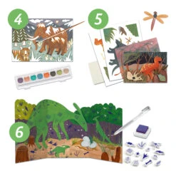 DJECO KIT CRÉATIF COMPLET 6-10ANS - DINOSAURES -Bébé Produits Vente djeco kit creatif complet 6 10ans dinosaures 2
