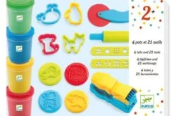 DJECO PATE A MODELER X4 POTS + 21 OUTILS