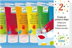 DJECO PEINTURE A DOIGTS X6 TUBES +18MOIS - COULEURS PRIMAIRES