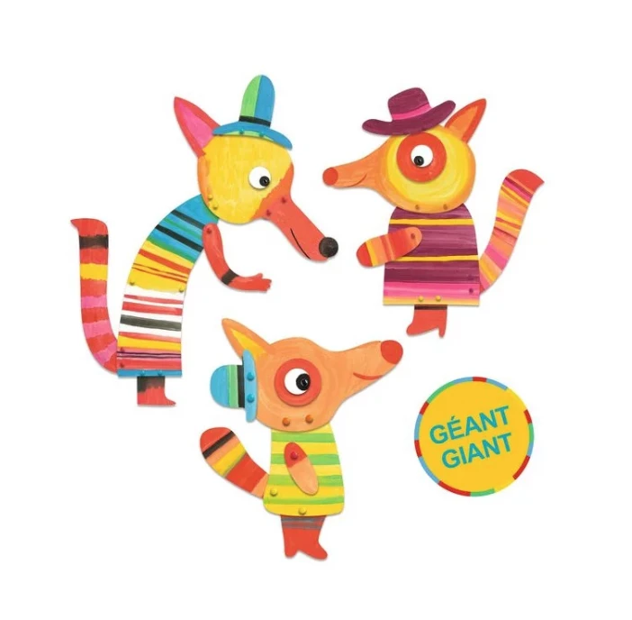 DJECO PEINTURE GÉANTE ARTICULÉE - LA FAMILLE RENARD +3ANS 2 DJECO PEINTURE GÉANTE ARTICULÉE - LA FAMILLE RENARD +3ANS – Image 2