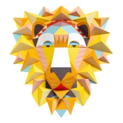 DJECO TROPHÉE PAPIER 3D LION 39X45CM "THE KING" 8-14ANS -Bébé Produits Vente djeco trophee papier 3d lion 39x45cm the king 8 14 3