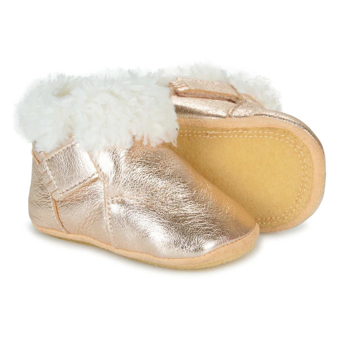 EASY PEASY CHAUSSON FOURRE AVEC PATIN "FOUBLU" PINK 1 EASY PEASY CHAUSSON FOURRE AVEC PATIN "FOUBLU" PINK