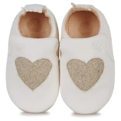 EASY PEASY CHAUSSON SOUPLE ANTIDÉRAPANT "BLUBLU" COEUR BLANC -Bébé Produits Vente easy peasy chausson souple antiderapant blublu coe 2