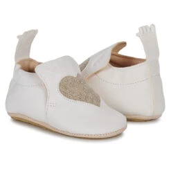 EASY PEASY CHAUSSON SOUPLE ANTIDÉRAPANT "BLUBLU" COEUR BLANC -Bébé Produits Vente easy peasy chausson souple antiderapant blublu coe 3