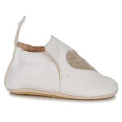 EASY PEASY CHAUSSON SOUPLE ANTIDÉRAPANT "BLUBLU" COEUR BLANC -Bébé Produits Vente easy peasy chausson souple antiderapant blublu coe 4