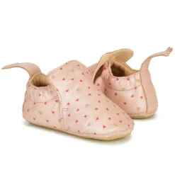 EASY PEASY CHAUSSON SOUPLE ANTIDÉRAPANT "BLUBLU" ROSE PALMETTE -Bébé Produits Vente easy peasy chausson souple antiderapant blublu ros 3