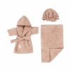 FABELAB SET DE BAIN POUR POUPÉE ROSE (PEIGNOIR - CHARLOTTE - SERVIETTE)