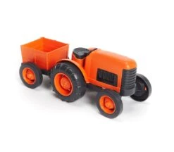 GREEN TOYS TRACTEUR ET REMORQUE ORANGE