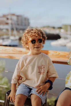 HELLO HOSSY LUNETTES DE SOLEIL "MINI TOMMY" ORANGE/CRÈME -Bébé Produits Vente hello hossy lunettes de soleil mini tommy orange c 8