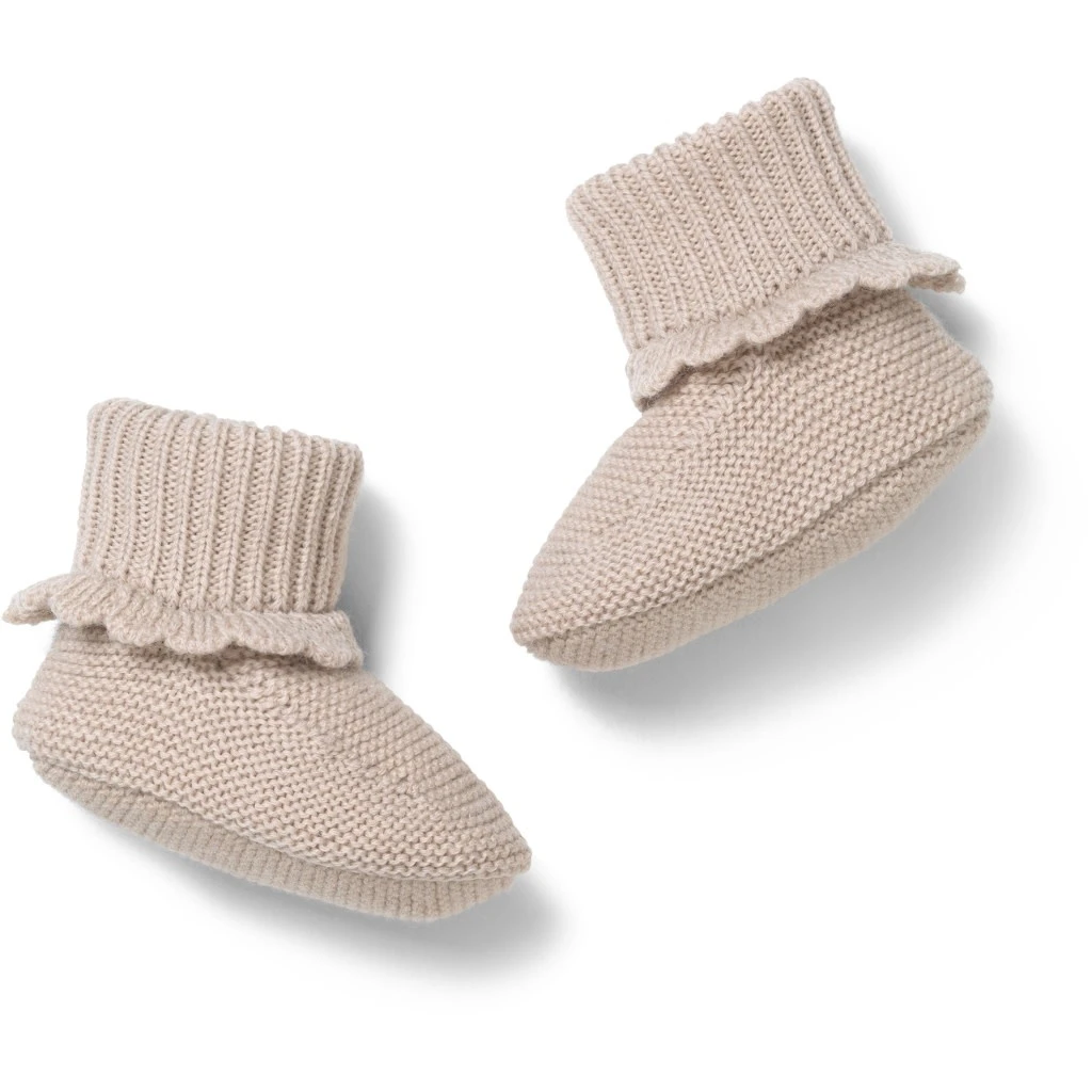 KONGES SLOJD CHAUSSONS DE NAISSANCE TOMAMA - PEACH DUST 1 KONGES SLOJD CHAUSSONS DE NAISSANCE TOMAMA - PEACH DUST