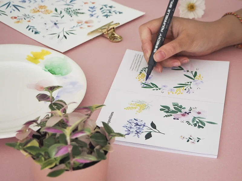 LA PETITE ÉPICERIE DIY PAPETERIE - APPRENDRE À DESSINER LES FLEURS 2 LA PETITE ÉPICERIE DIY PAPETERIE - APPRENDRE À DESSINER LES FLEURS – Image 2
