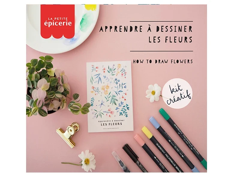 LA PETITE ÉPICERIE DIY PAPETERIE - APPRENDRE À DESSINER LES FLEURS 1 LA PETITE ÉPICERIE DIY PAPETERIE - APPRENDRE À DESSINER LES FLEURS