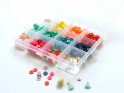 LA PETITE ÉPICERIE PERLES - BOITE DE 11 COULEURS RONDELLES HEISHI 6 MM - MIX POP