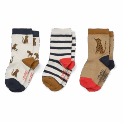 LIEWOOD 3 X PAIRES DE CHAUSSETTES "SILAS" LEOPARD SANDY