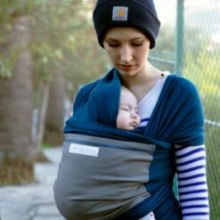 LOVE RADIUS ECHARPE DE PORTAGE "ORIGINAL" BLEU PAON POCHE ELEPHANT -Bébé Produits Vente love radius echarpe de portage original bleu paon 2