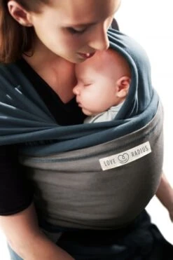 LOVE RADIUS ECHARPE DE PORTAGE "ORIGINAL" BLEU PAON POCHE ELEPHANT