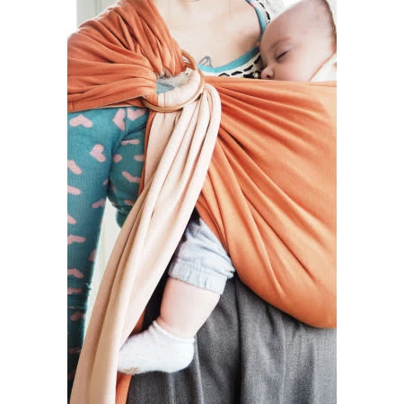 LOVE RADIUS PETITE ECHARPE DE PORTAGE SANS NOEUD "PESN" BLEU NUDE/CARAMEL 4 LOVE RADIUS PETITE ECHARPE DE PORTAGE SANS NOEUD "PESN" BLEU NUDE/CARAMEL – Image 4