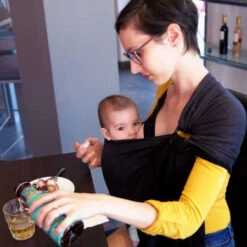 LOVE RADIUS PETITE ECHARPE DE PORTAGE SANS NOEUD "PESN" ANTHRACITE/NOIR -Bébé Produits Vente love radius petite echarpe de portage sans noeud p 2