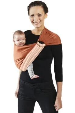 LOVE RADIUS PETITE ECHARPE DE PORTAGE SANS NOEUD "PESN" BLEU NUDE/CARAMEL