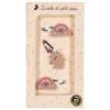 LUCIOLE ET PETIT POIS COFFRET CADEAU "TRIO DE BARRETTES" ARC-EN-CIEL & LICORNE