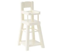 MAILEG CHAISE HAUTE BOIS BLANC 17CM - POUR BÉBÉ & PETITE SOURIS
