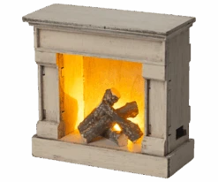 MAILEG CHEMINÉE LUMINEUSE OFF WHITE 8,5CM