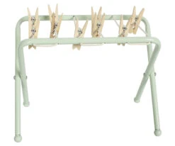 MAILEG ÉTENDOIR A LINGE AVEC PINCES A LINGE BLEU - POUR FAMILLE SOURIS