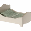MAILEG LIT EN BOIS 16CM BLANC - POUR FAMILLE SOURIS