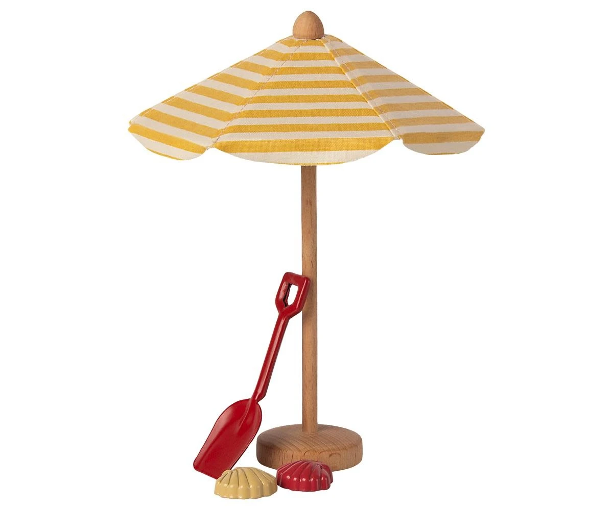MAILEG PARASOL RAYÉ JAUNE & BLANC 15CM - ACCESSOIRES MAILEG 2 MAILEG PARASOL RAYÉ JAUNE & BLANC 15CM - ACCESSOIRES MAILEG – Image 2
