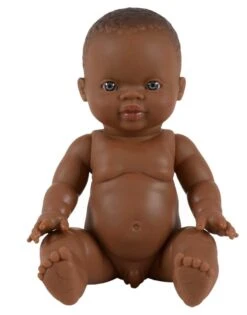 MINIKANE POUPON GORDIS GARCON AFRIQUE YEUX BLEUS