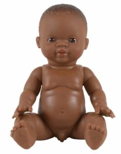 MINIKANE POUPON GORDIS GARCON AFRIQUE YEUX MARRONS