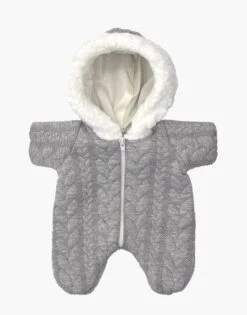 MINIKANE TENUE BABIES 28CM - COMBINAISON PILOTE JACQUARD GRIS