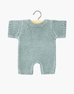 MINIKANE TENUE BABIES 28CM - COMBINAISON TRICOT "FELIX" SILVER