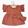 MINIKANE TENUE GORDIS 34-37CM - ROBE DAISY & HEADBAND MARSALA