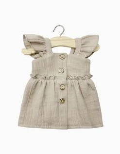 MINIKANE TENUE GORDIS 34-37CM - ROBE TABLIER "ELISA" GALET